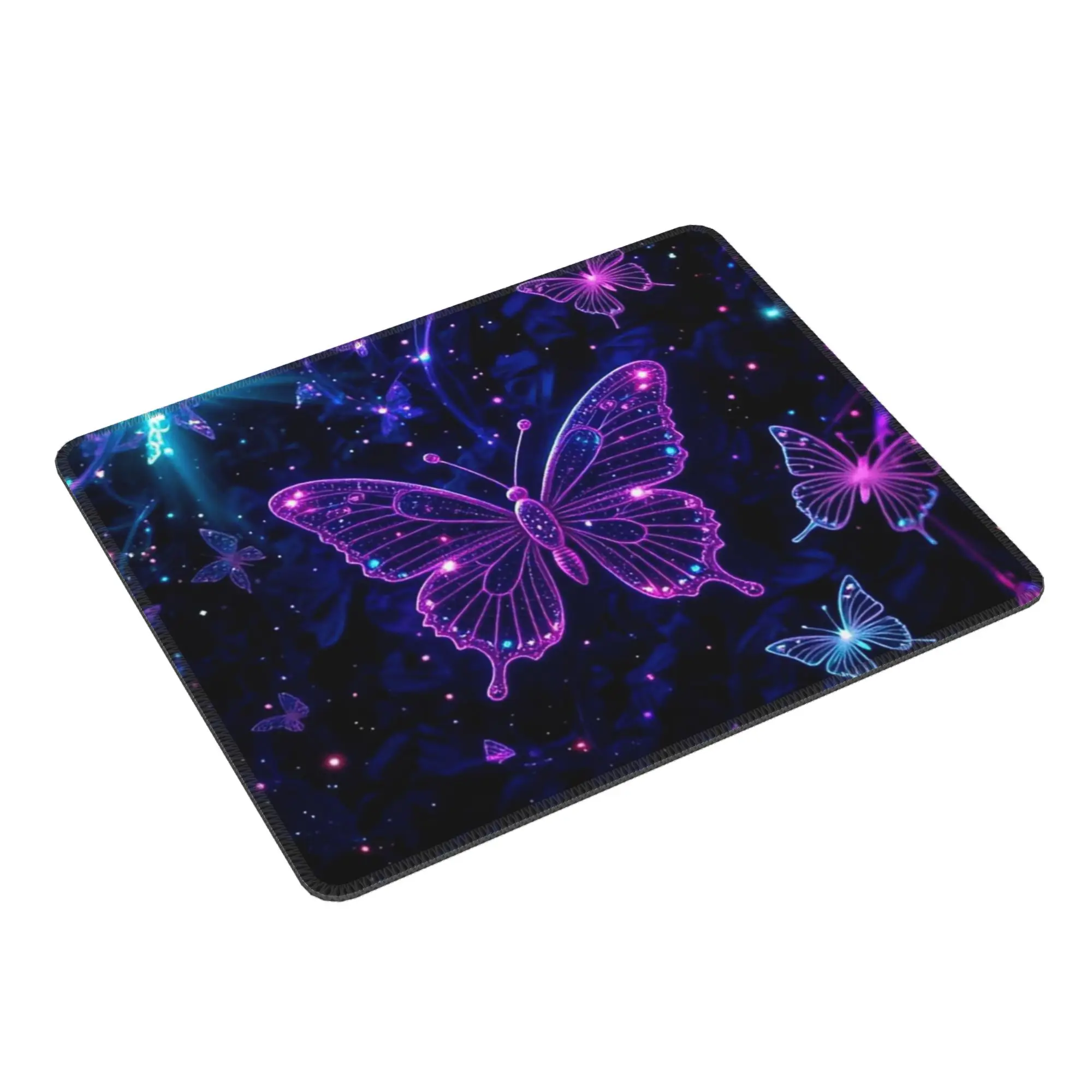 Purple Dreamy Hollow Butterfly Mouse Pad Computer Keyboard Mouse Mat Gamer PC Laptop Desk Mat Office Accessories Table Mats