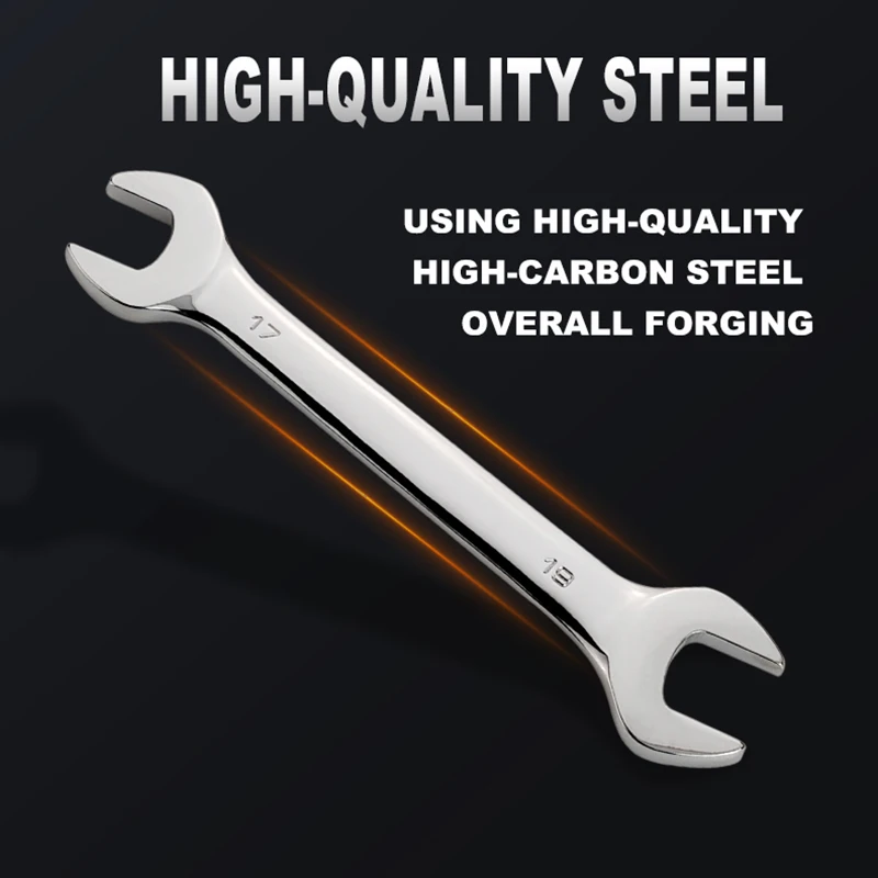 WEELEE Double Open End Wrench Hand Tools Combination Wrench Set Hex Spanner Wrench For Hex Nuts Car Repairing Tool