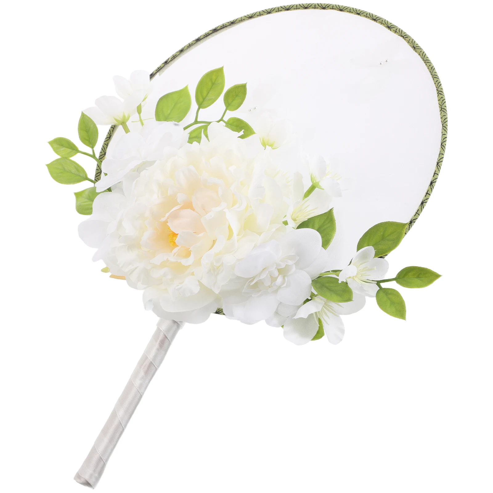 

New Chinese Ball Fan Handheld Dance Fans for Women Beach Adults Artificial Flower
