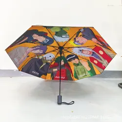 Anime Umbrella Fully Automatic Sunny Umbrella Akatsuki Itachi Sasuke Animation Peripheral Cartoon Creative Parasol Gift