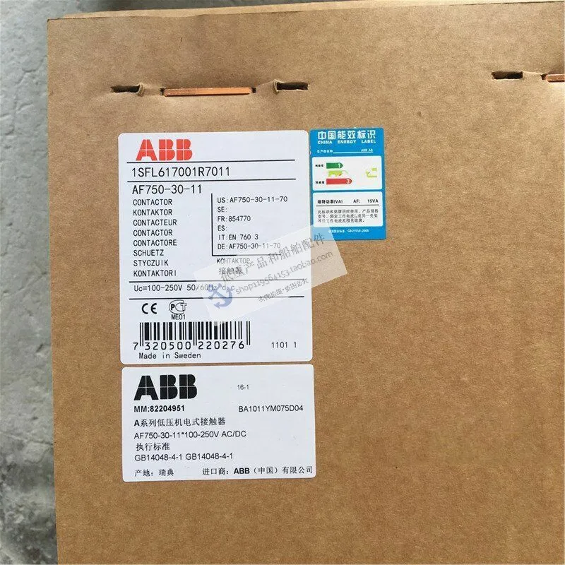 New original ABB AC/DC universal contactor AF750-30-11 coil voltage 100-250V