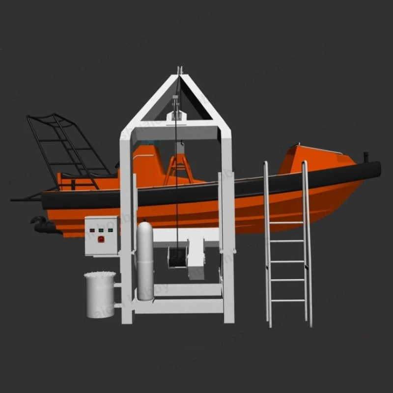 1Set Harz Rettungsboot Modellbausatz 1/400 1/150 1/100 1/75 Maßstab Ungefärbtes simuliertes lebensrettendes Handwerk mit Ständer Schiff Ersatzteile