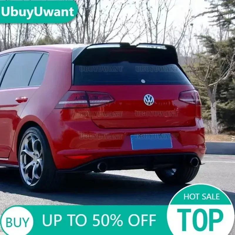 

Use For Volkswagen GOLF7 MK7 MK7.5 R-Line GTi TSi GTD TDi GTE 14-18 Spoiler ABS Plastic Rear Trunk Wing Car Body Kit Accessories