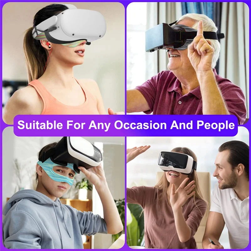 ل كوة كويست 2 اكسسوارات VR قناع عين غطاء تنفس عرق الفرقة الواقع الافتراضي سماعة ل كويست 2ABGI