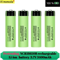 2024 Uitstekende 100% Usb Oplaadbare Lithium Batterij Ncr18650 3.7V 3400Mah 34b Usb Oplader Originele Batterij Cel Zaklamp