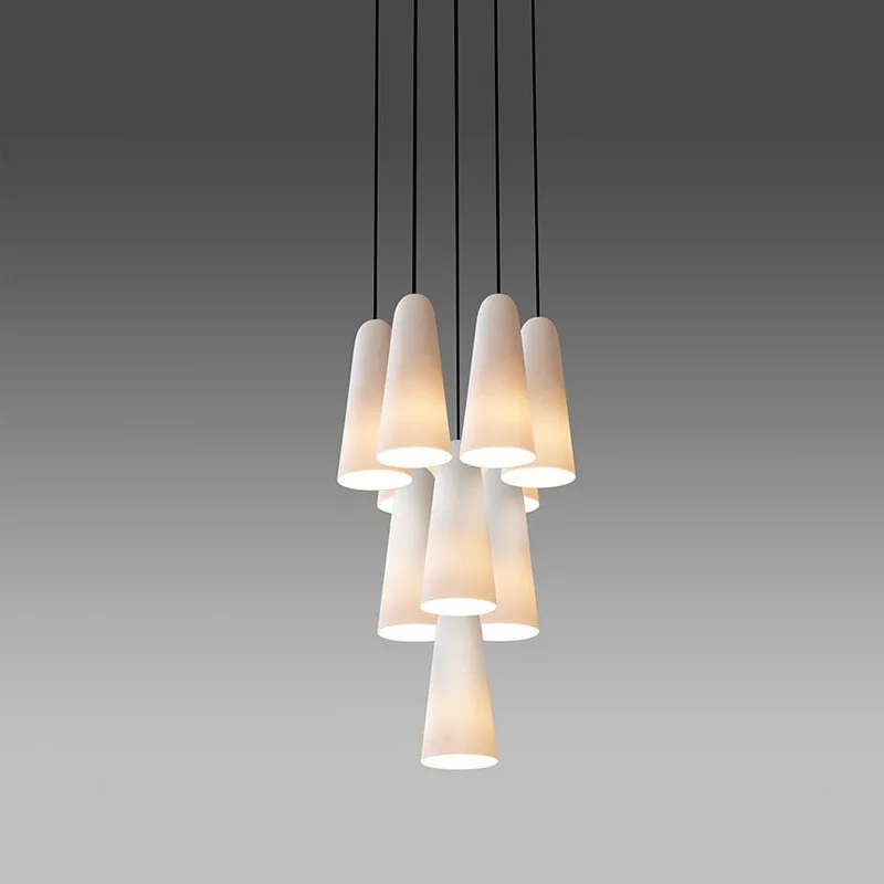 Nordic LED brass ceiling chandelier, glass lampshade, suitable for living rooms and stairwells, metallic lustre, dimmable
