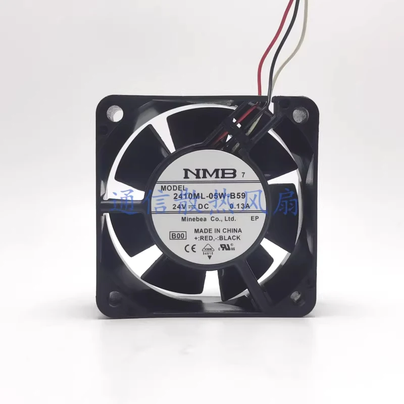 HTS...1 piece NMB 2410ML-05W-B59 24V DC 0.13A 3-wire inverter fan 6025 6CM