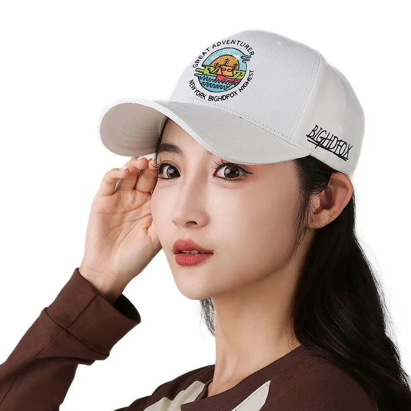 

2025 Fashion Baseball Cap Women Men Hat Hip Hop Large Size for Big Head Snapback Cotton White Black Pink Blue Gray