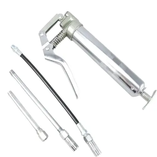 Imagen 2 del producto EAFC-Mini Kit de pistola de engrase Manual para coche, jeringa engrasadora, bomba de aceite para coche con manguera de aceite para trenes, aviones, herramienta engrasadora de minas, 120CC