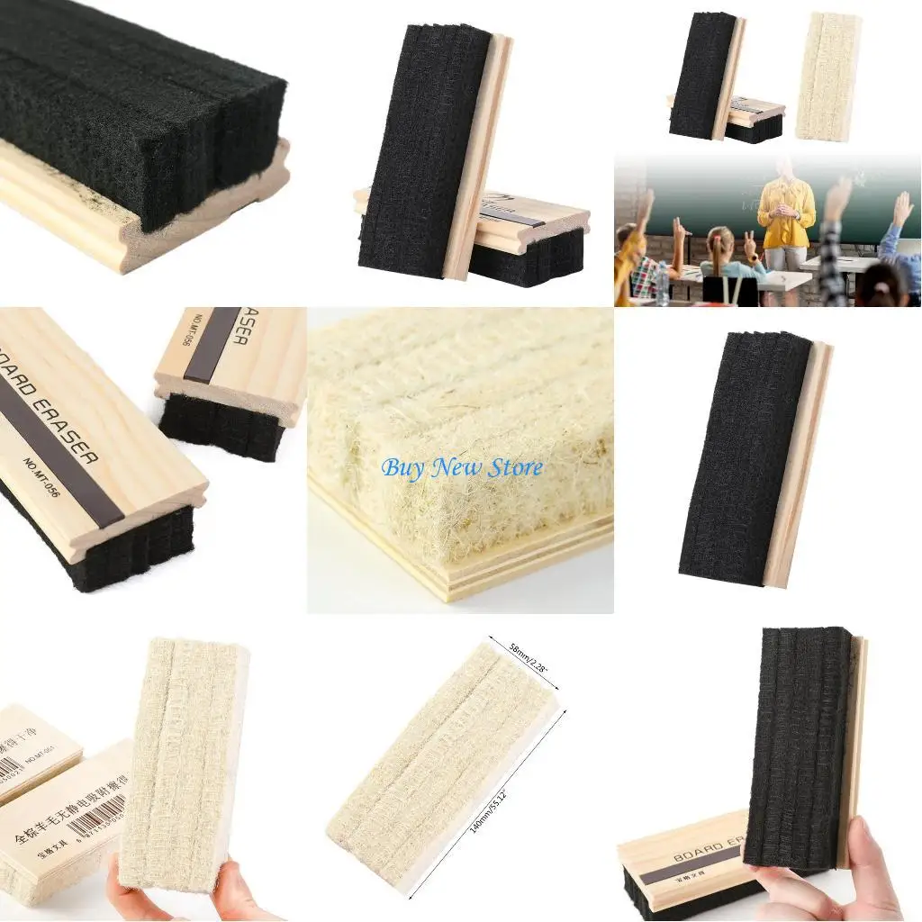 

20CE 6Pcs Chalkboard Erasers Wool Felt Eraser Dustless Blackboard Chalks Eraser