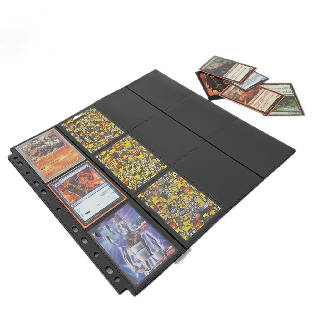10 adet 24 cepler yedek iç sayfa koleksiyonu albümü iki taraflı ticaret kartları Ablum Binder oyun kartı koleksiyonu sayfa