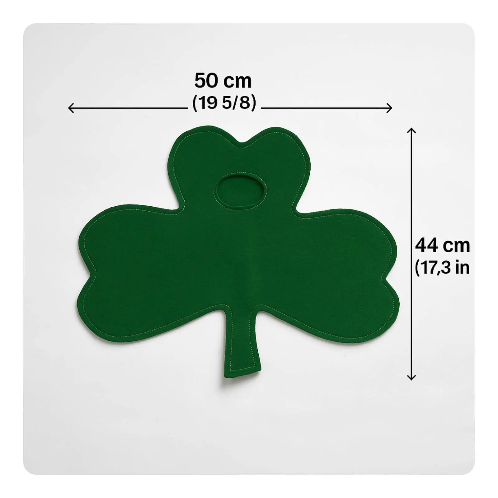Green Clover Goose Outfit for 23 Inch Decorative Hen Porch Goose Clothes with Neck Strip Stable Fit Bird Decor Outdoor