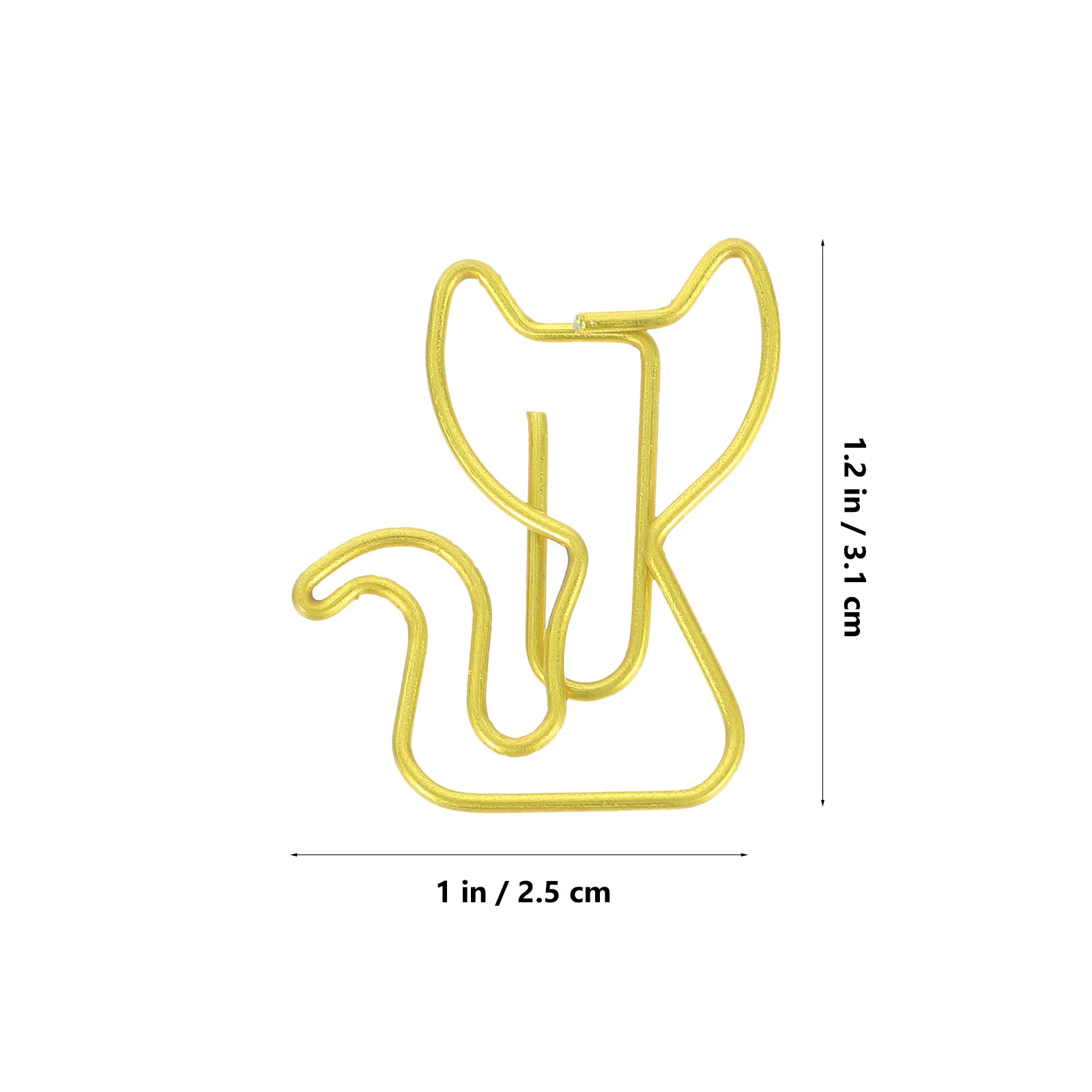30Pcs Cat Shaped Paper Clips Unique Design Decorative Wire Clips for Memos Photos Documents Office Home Study Tools