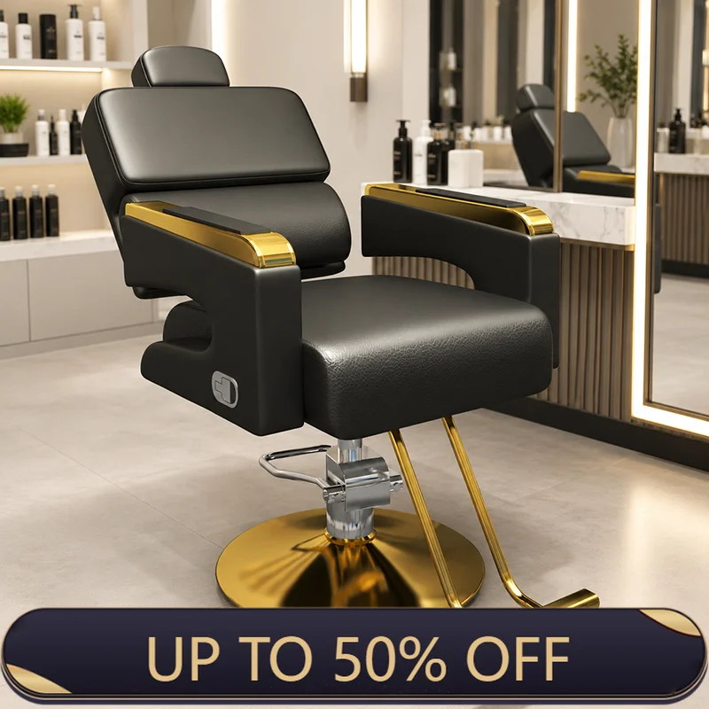 Unique Design Barber Chairs Premium Creative Nordic Minimalist Salon Chairs Space Saving Modern Friseurstuhl Salon Furniture