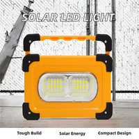 Solar LED Work Light Tough Build Solar Energy Compact Design Proof Rechargeable Lamp For Fishing Camping Repairing Set Up Stall