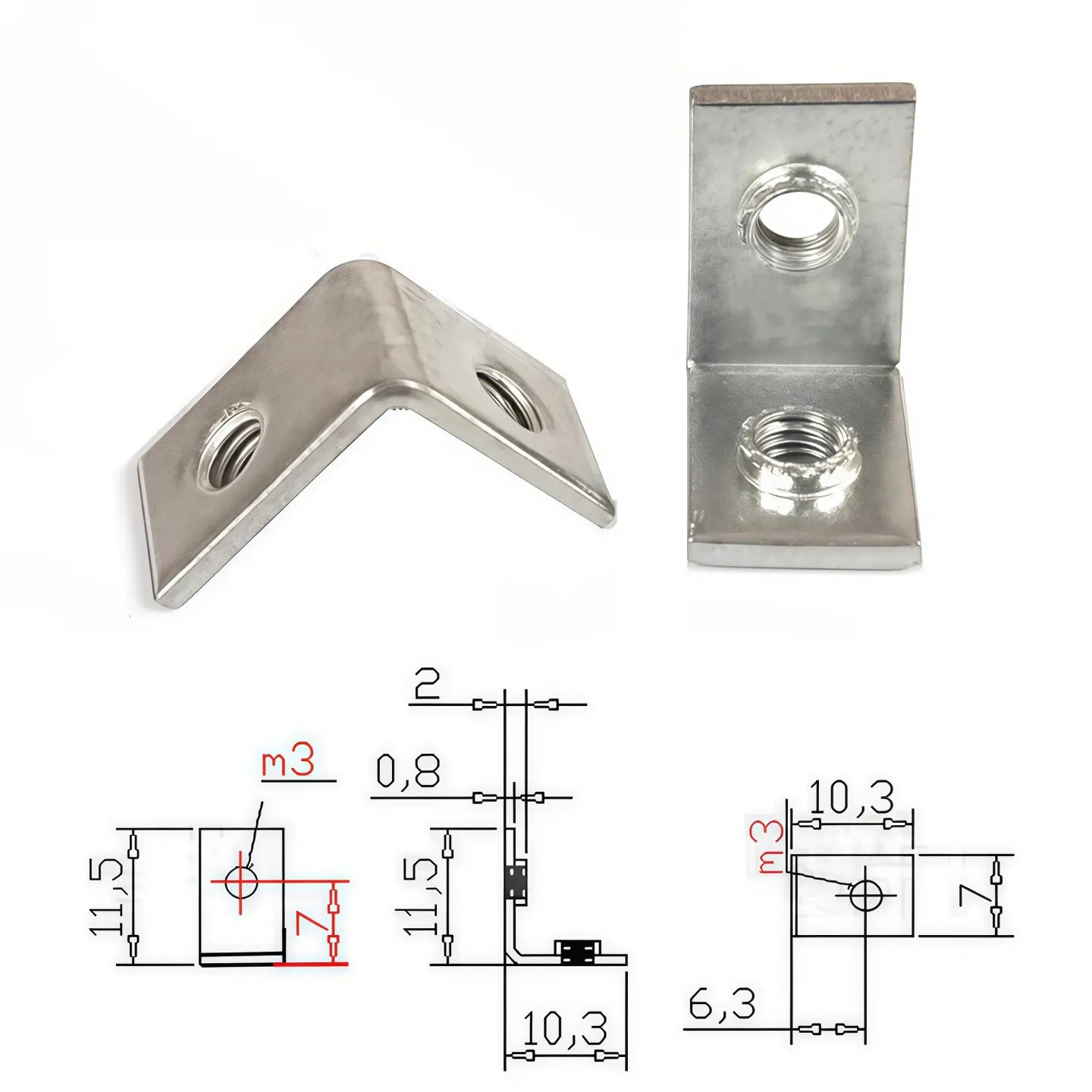 L-Shaped Iron Bracket for Computer Speakers Amplifier PCB Board Fixed Heat Sink Audio Equipment Heat Support