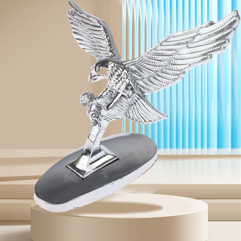 Car Front Cover Chrome Hood Decoration Badge 3D Emblem Angel Eagle For Auto Car Cover Ornament