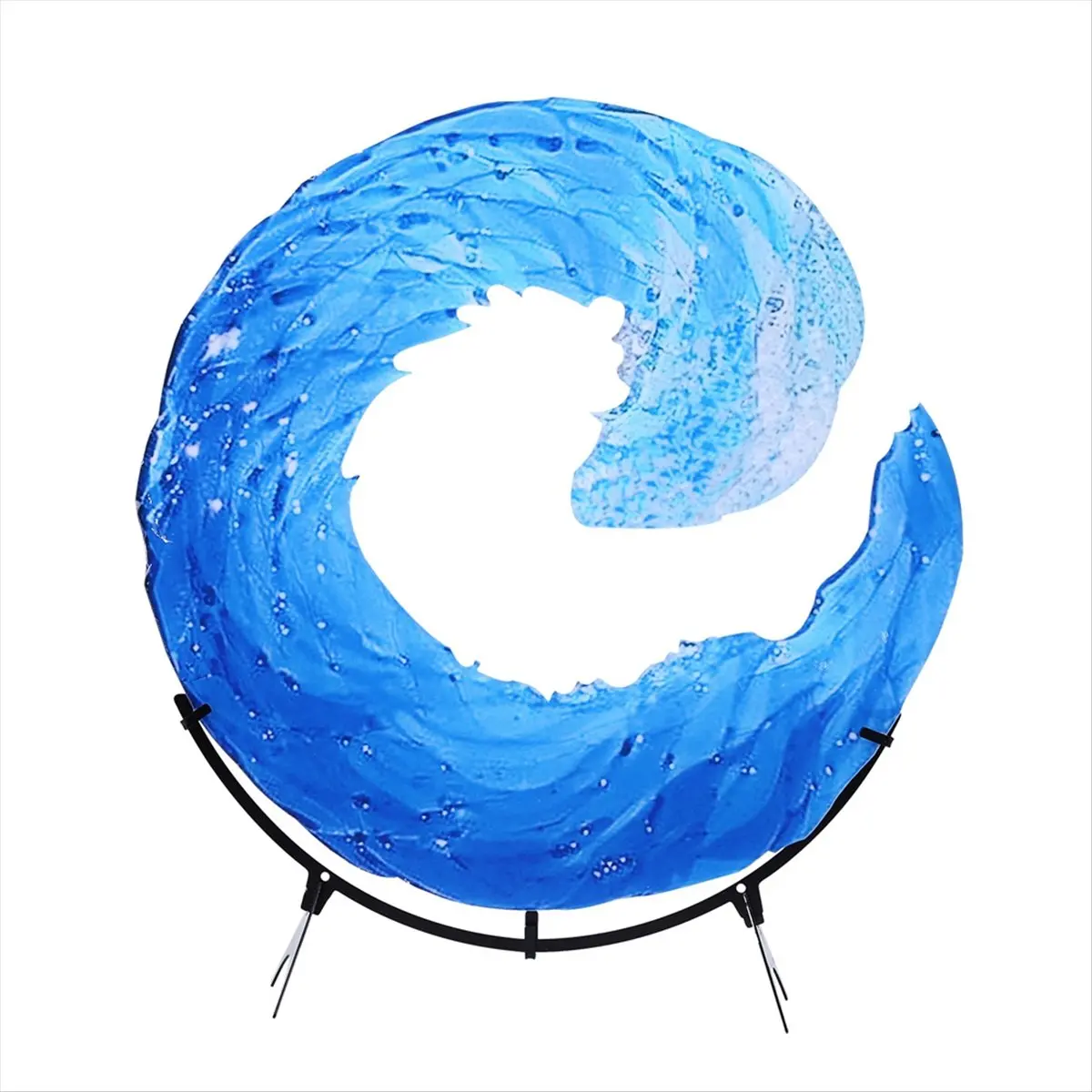 ABFW Acrylic Wave Sculpture Wave Desktop Blue Flower Statue Bedroom Home Gift Ornaments Decoration 12 X 12cm