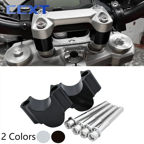 Abrazadera de mango de montaje de barra elevadora de manillar de motocicleta 28mm 1 1/8 ""22mm 7/8"" para KTM BWM Honda Yamaha MT09 SP MT07 MT03 MT125 MT25