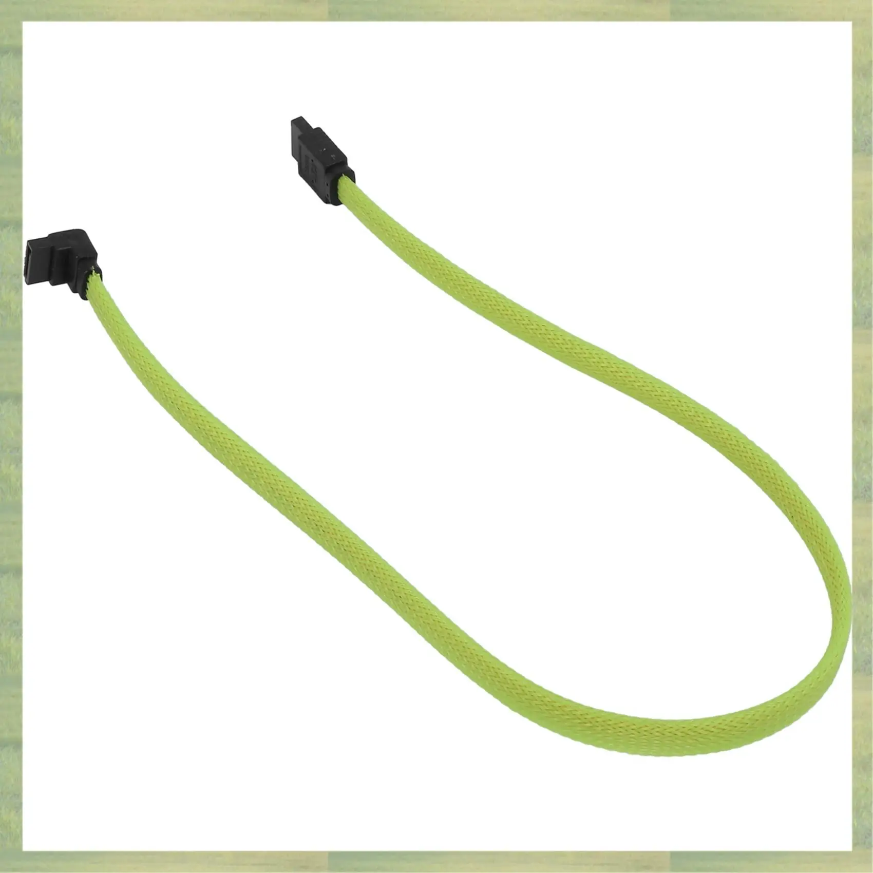 N15R-4Pcs 50CM SATA 3.0 III SATA3 Cable de datos de 7 pines Cables SSD de ángulo recto 6 Gb/S Cable de datos de disco duro HDD (verde)