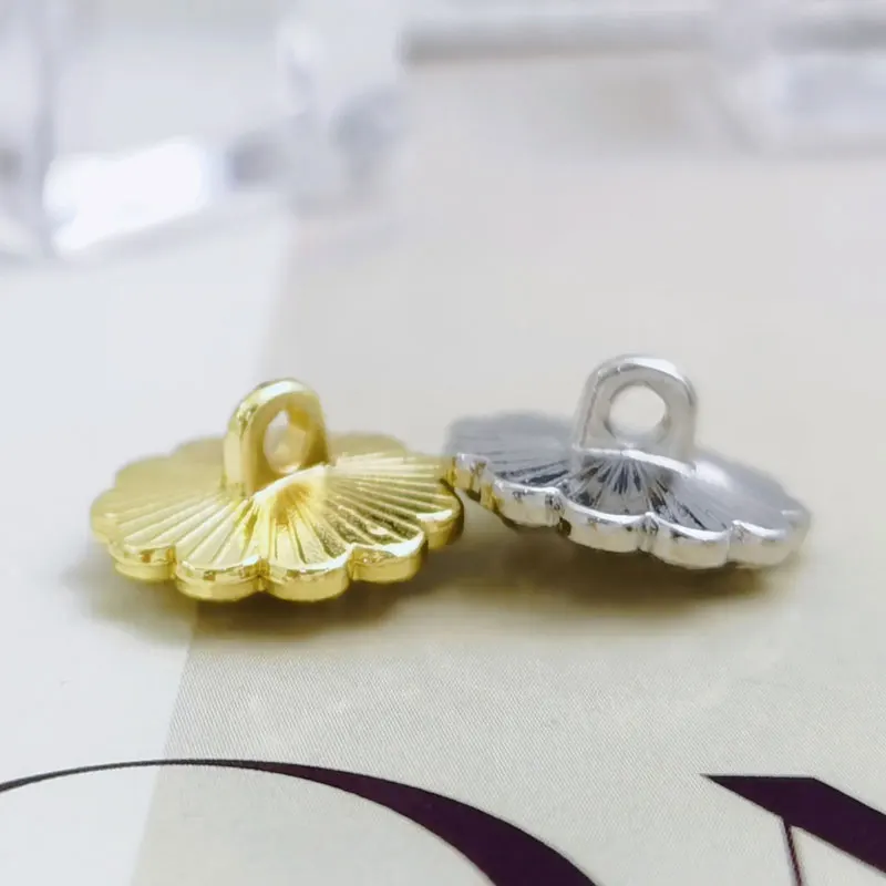 Volle Strass-Metall-Blumen-Ösenknöpfe, runde Knöpfe für Hemden/Blusen, Nähzubehör, Zubehör, 10 Stück, 14 mm – Detail 3