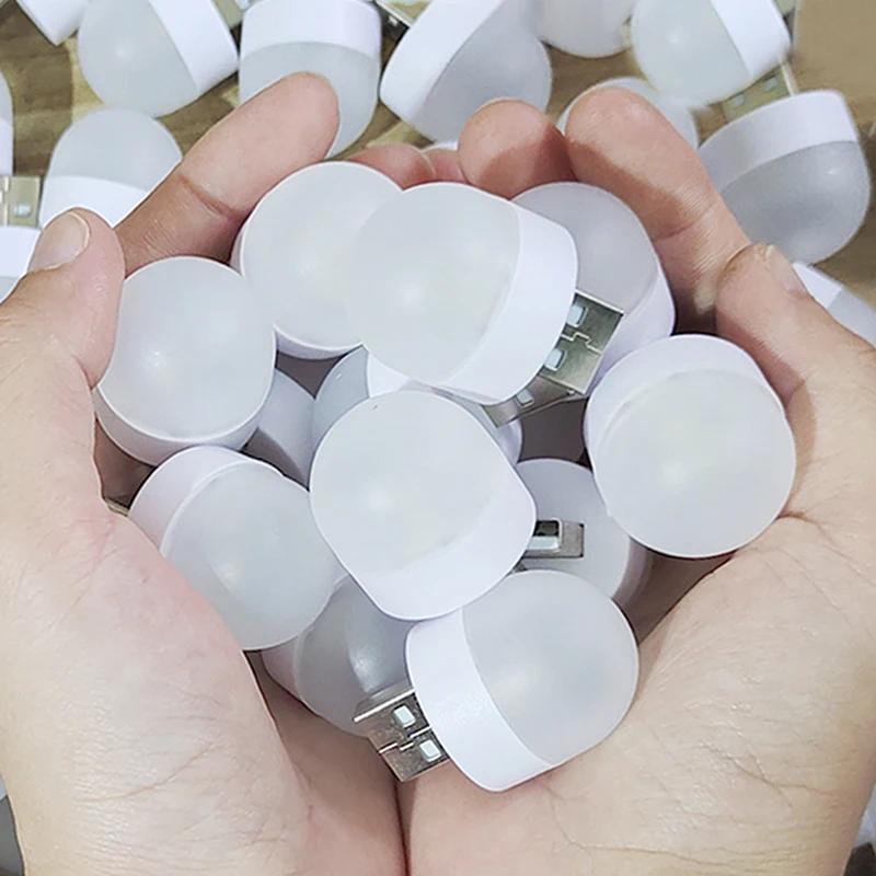 50/1pcs Mini USB Nachtlichter für Computer Mobile Power USB Stecker Ladela mpen LED warmweiß Augenschutz Buch Lese lampe