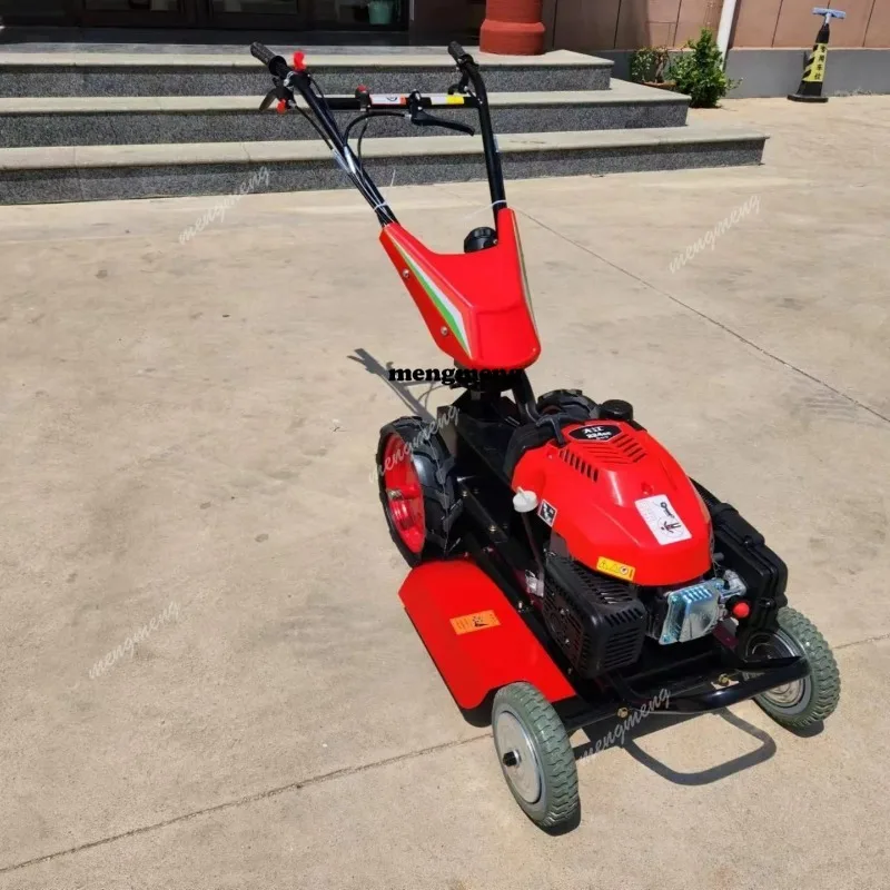 

New orchard mower, self-propelled small agricultural lawn mower, lawn shredder, hand push lawn to open up and grass