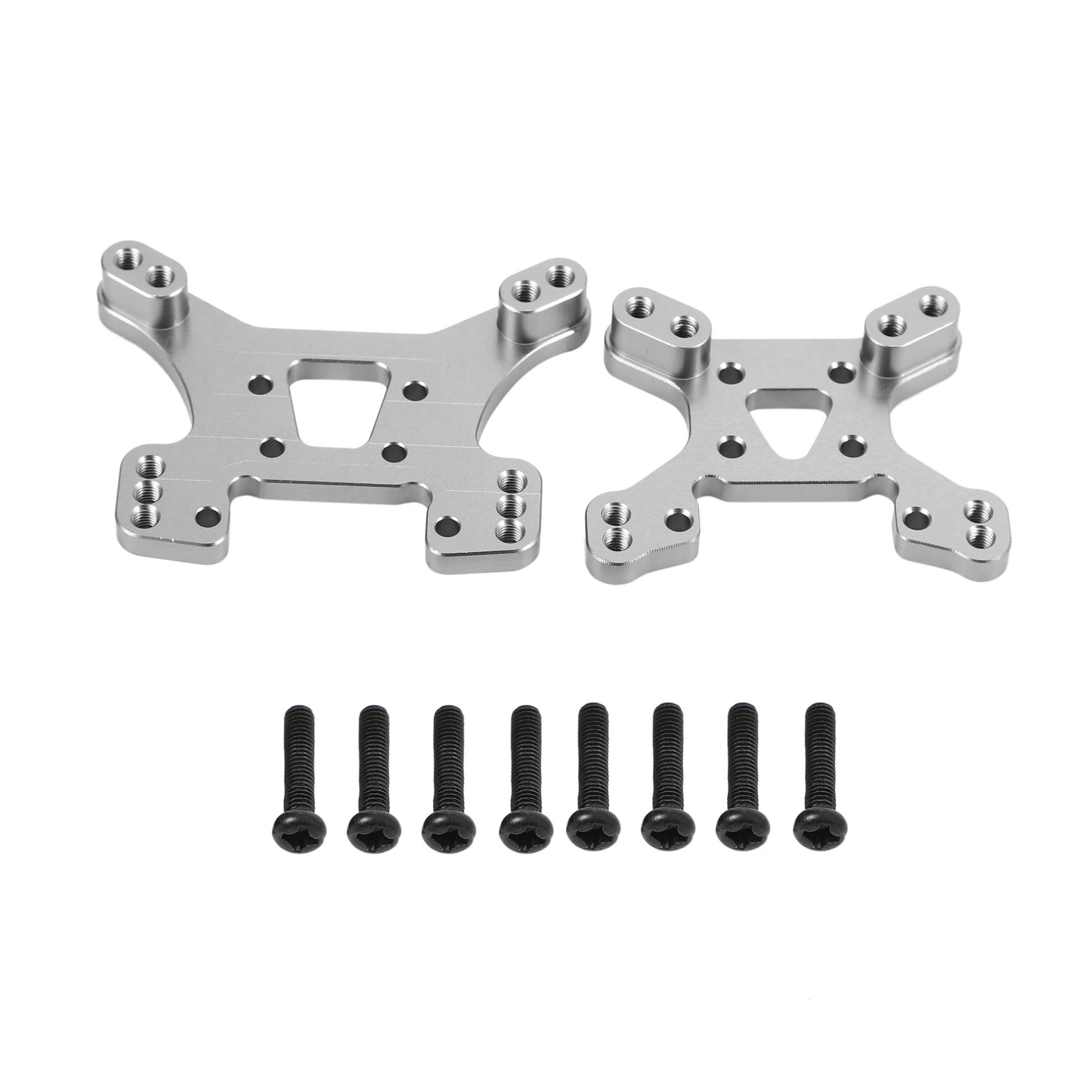 144001 Part Front and Rear Shock Tower Board Set Replacement Accessories Parts for 144001 1/14 4WD RC Car,Silver