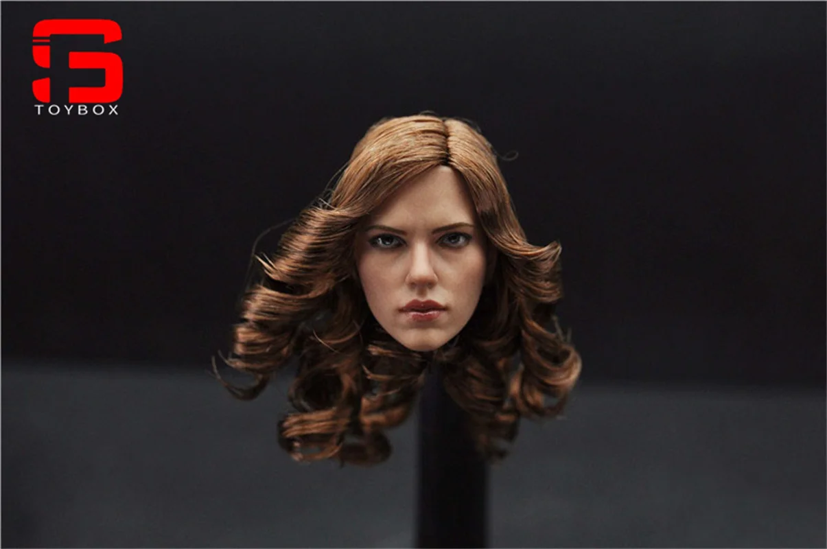Escala 1/6 scarlett johansson cabeça esculpida escultura modelo caber 12 polegadas soldado feminino figura de ação corpo bonecas