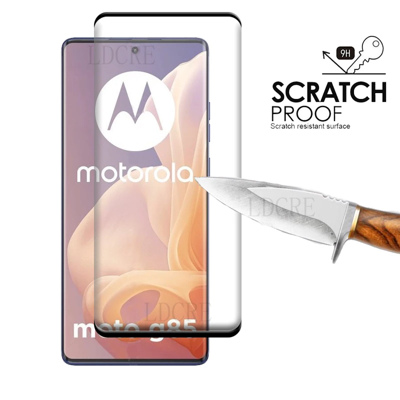 6-in-1 For Moto G85 Glass Moto G85 Tempered Glass Full Cover Curved HD 9H For Screen Protetor Motorola Moto G85 G 85 Lens Glass