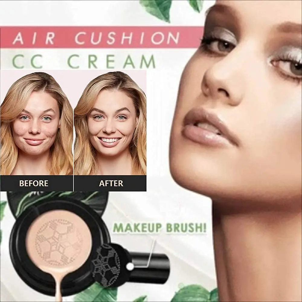 Cc Creme Foundation, Pilzkopf Luftkissen BB Creme feuchtigkeit spendende Concealer aufhellen Bleaching lang anhaltende matte Make-up-Basis