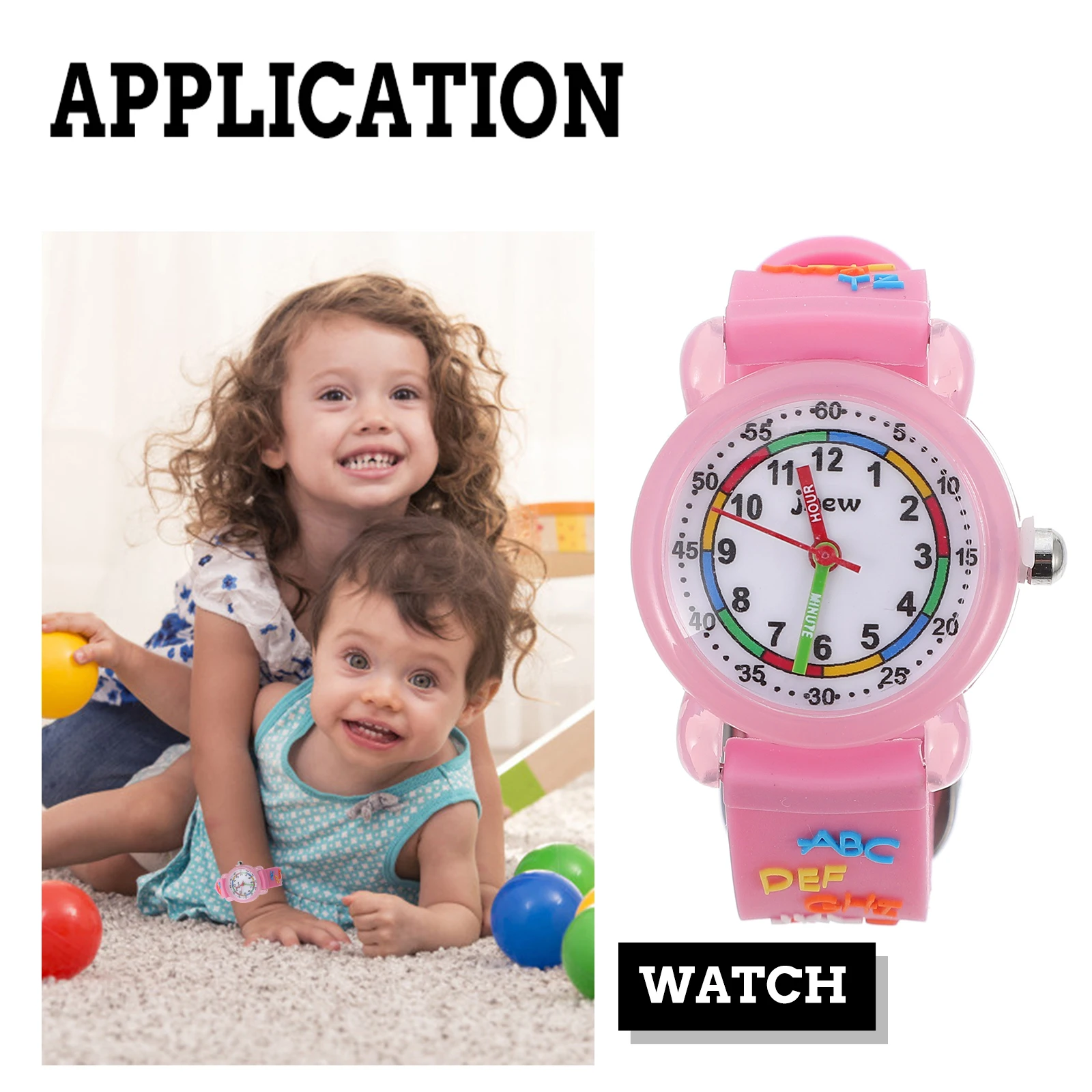 

Waterproof 1 Pc Cartoon Watch 3D Girls Watch Mineral Glass Quartz Kids Watch For Children Gift Multi Functional