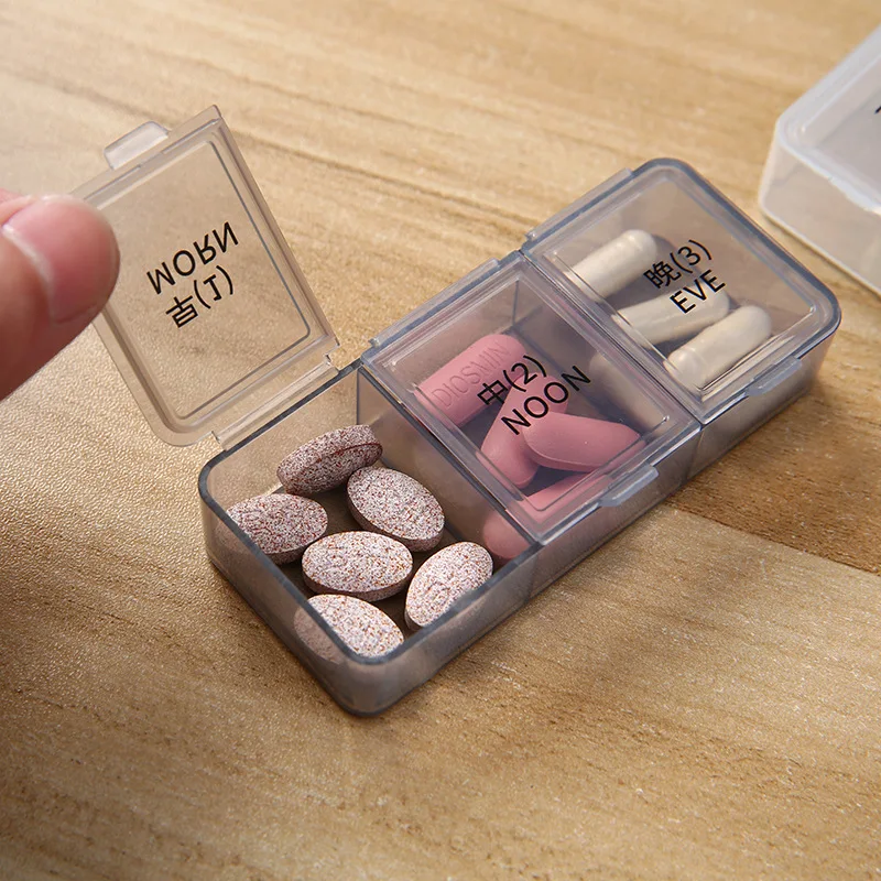 1 Day 3 Grids Rainbow Pill Medicine Box Tablet Medicine Organizer Health Storage Pill Box Holder Splitters With Printed Braille