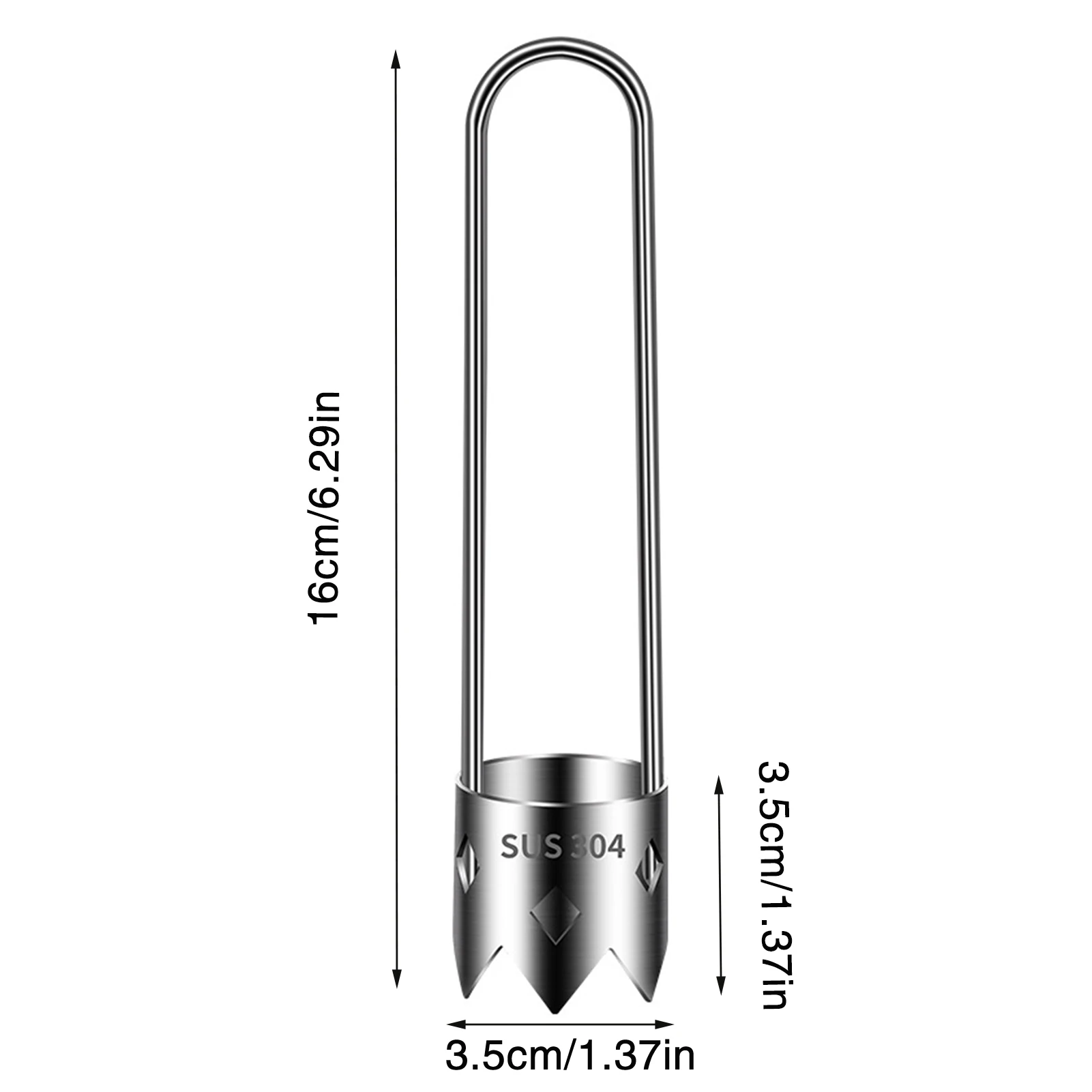 Portable Rust-Proof 304 Stainless Steel Core Remover For Pears And Apples Sharp Serrated Cutter Durable Hand Tool For Vegetables - view 6
