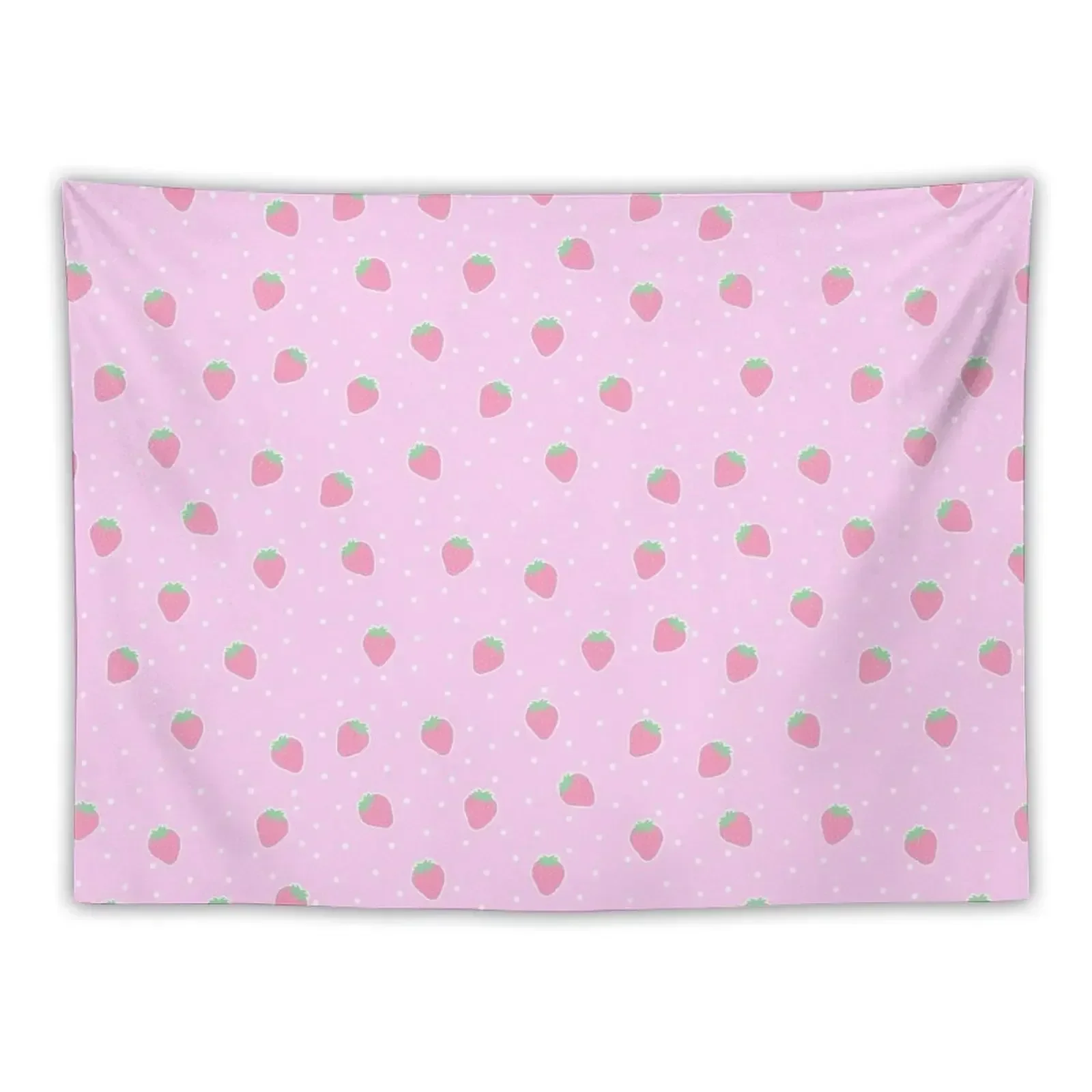 Strawberry Fair - cute kawaii print Tapestry Room Decorator Wall Decorations Living Room Decoration Tapestry