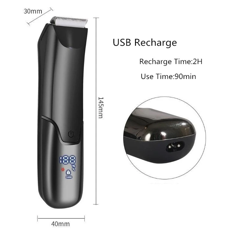 IPX7 Electric Crotch Shaver Schamhair Razor Mens Chest Hair Cutter for Body Eggs Shaving Machine Groin Trimmer Removes Underhair