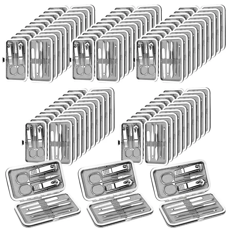 مجموعة أدوات مانيكير للسفر مصنوعة من الفولاذ المقاوم للصدأ وحقيبة سفر محمولة لقص الأظافر، أدوات احترافية للعناية بالأظافر من أجل العناية بالأظافر #1