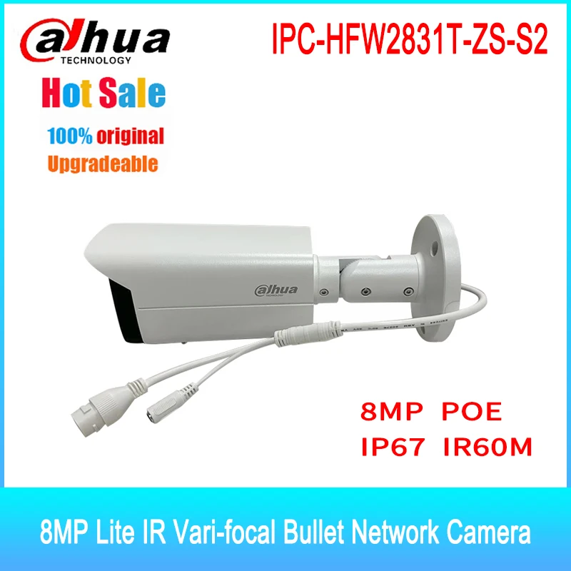 

Dahua IPC-HFW2831T-ZS-S2 IP Camera 8MP WDR Bullet POE Motorized Lens IR 60M Zoom CCTV Video Surveillance Security Camera System