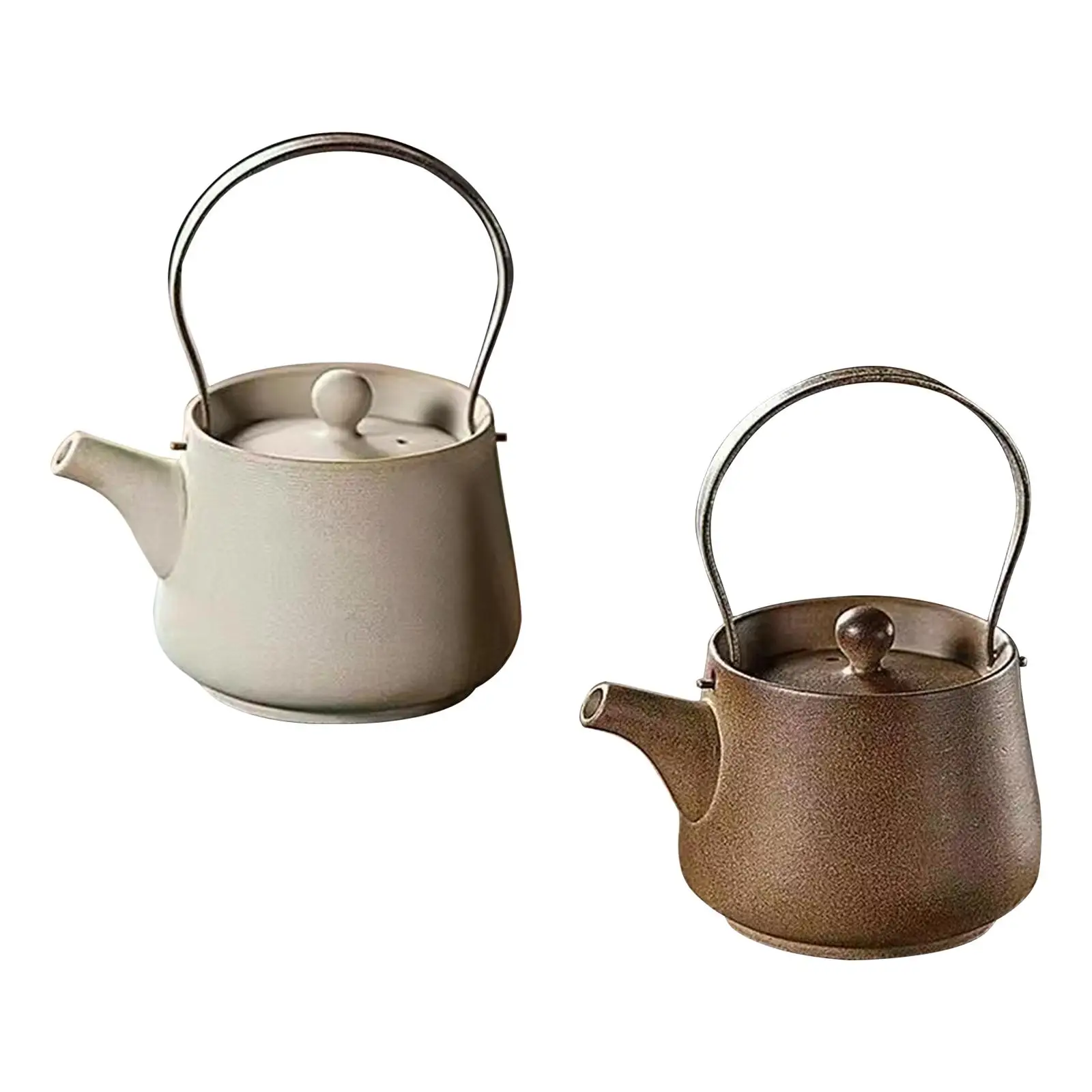 Ceramic Teapot 200ml Tea Lovers Gift Rustic Tea Infuser Porcelain Tea Pot for Restaurant Household Camping Hotel Kitchen