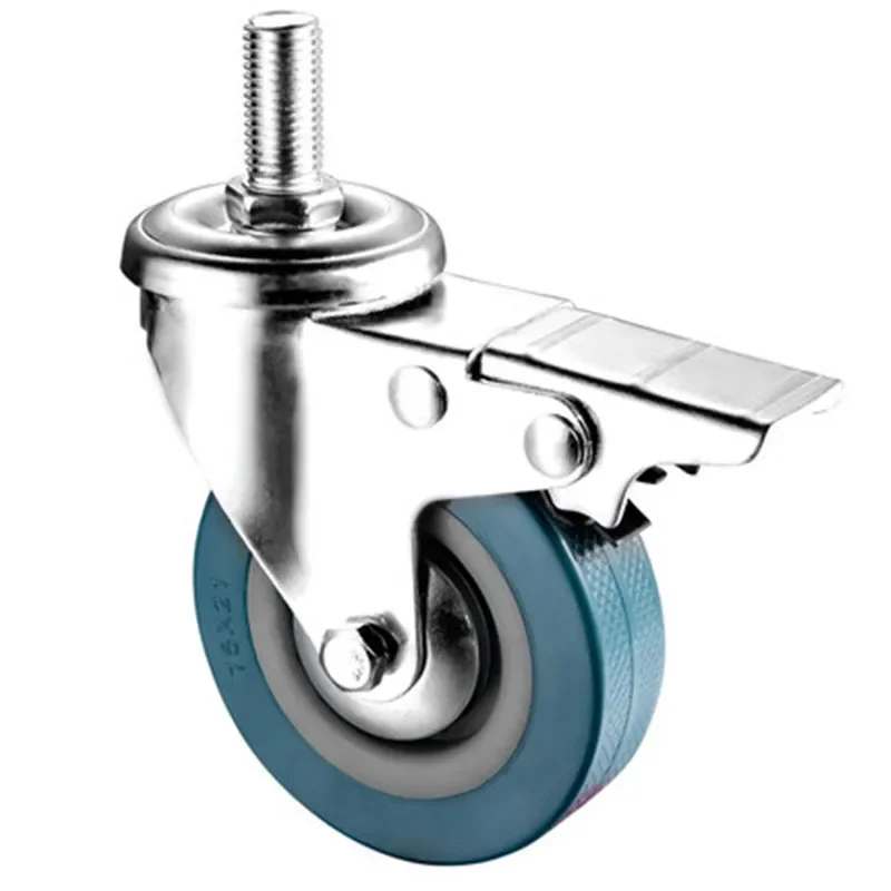4pcs Heavy Duty Swivel Castor Wheels 75mm with Brake Durable Rolling Casters for Furniture Trolley Home And Office Use