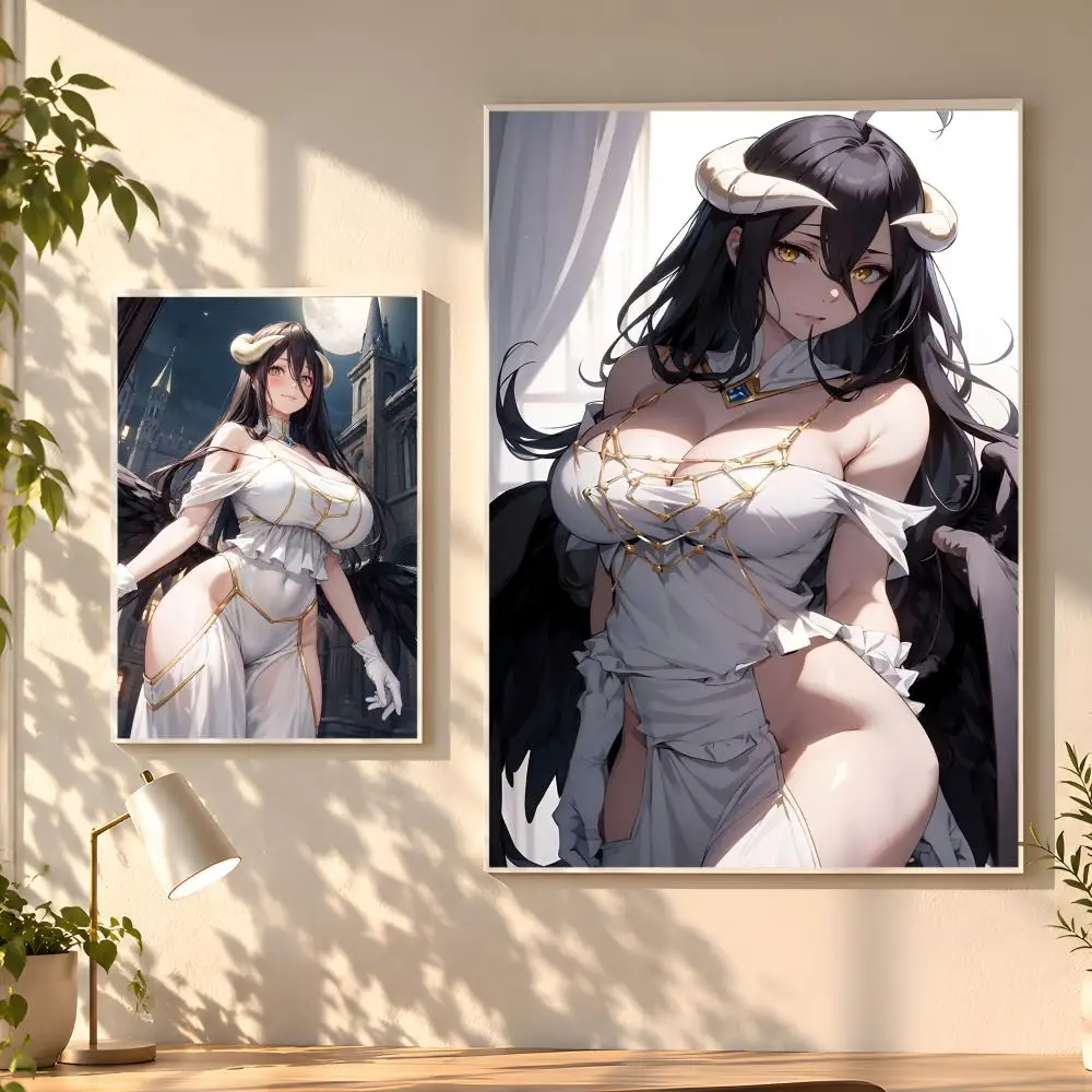 Anime O-Overlord Sexy Girl A-Albedo Poster Creative Room Art For Dorm Bedroom Study Apartment Home Gift