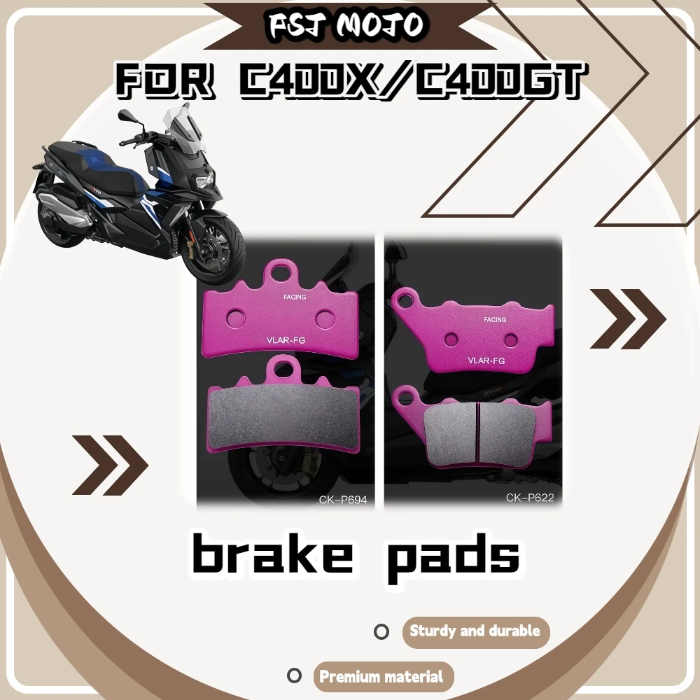 For C400X/C400GT Ceramic Brake Pads Heat Block Insulation Layer Stop Performance Drop On Long Downhill Continuous Braking