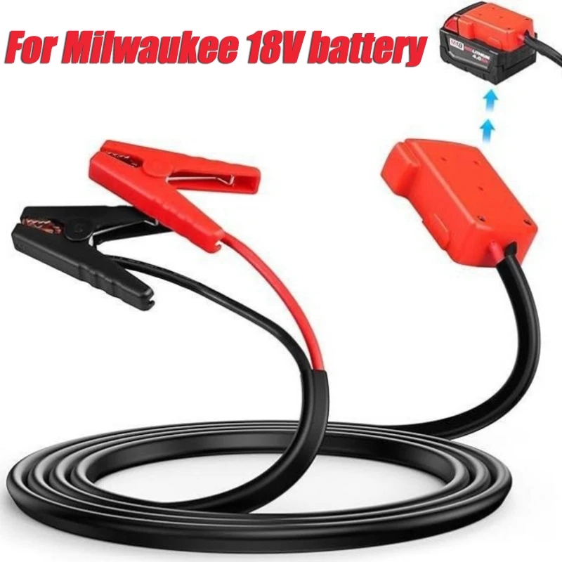 18V Car Battery Jumper Starter Jumper Cable Clip Car Assist Starter 8 AWG Cable 6.56ft for Milwaukee M18 Jumper Starter Jump Kit