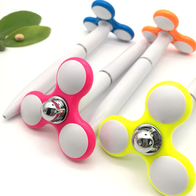 Stylo gyroscopique rotatif pour enfants et adultes, stylo de décompression du bout des doigts, stylo tournant mignon, nouveauté drôle, jouets neufs, 1 PC