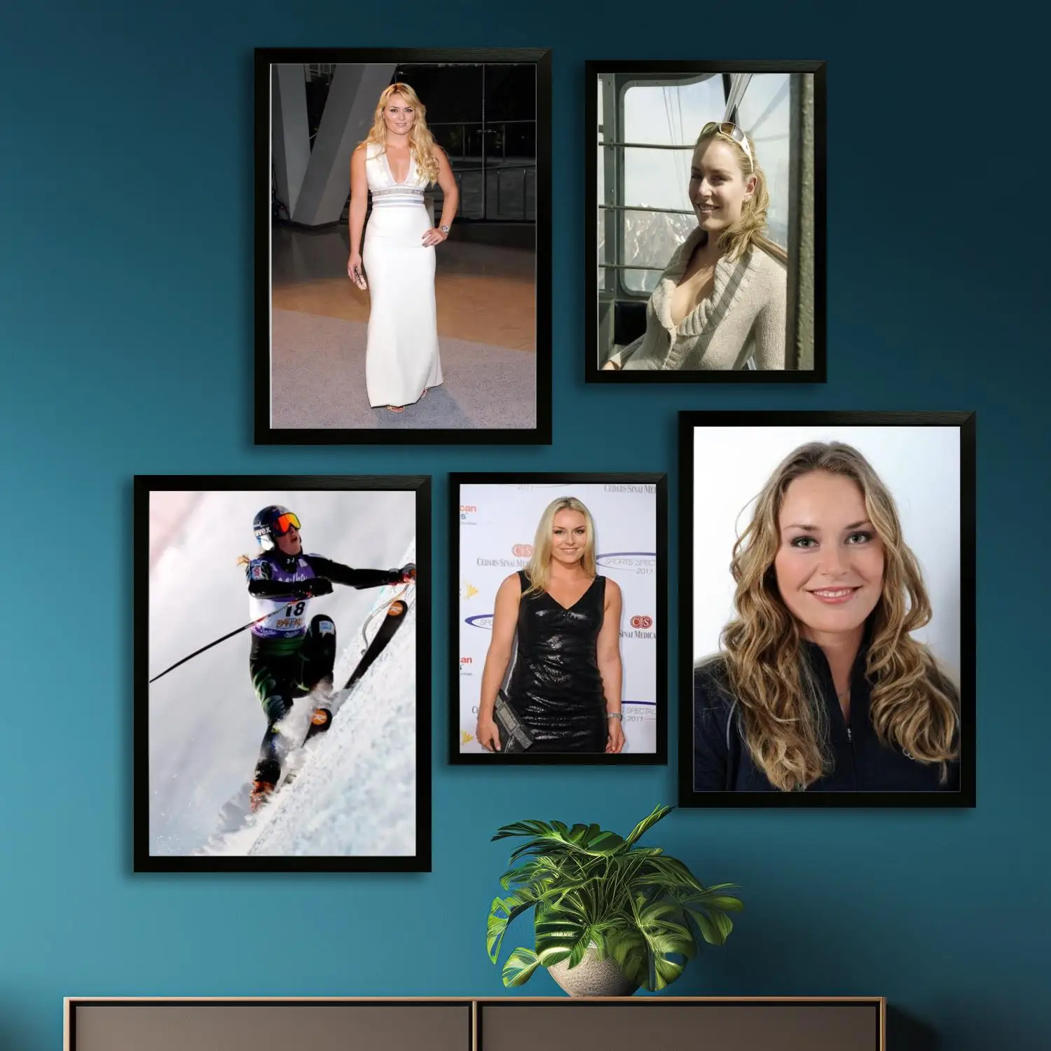 Lindsey vonn-Póster artístico en lienzo y arte de pared, impresión de imágenes, decoración moderna para dormitorio familiar, carteles, pintura decorativa