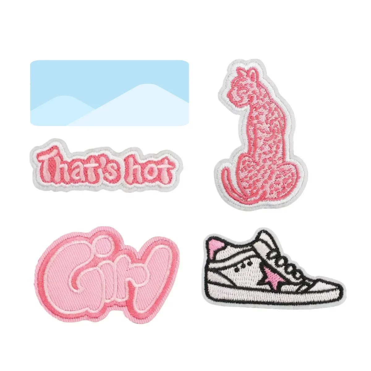 

Розовая тканевая наклейка с вышивкой в виде любовного письма, мультяшная нашивка, наклейка для украшения сумки, синяя этикетка с вышивкой, железные нашивки для одежды