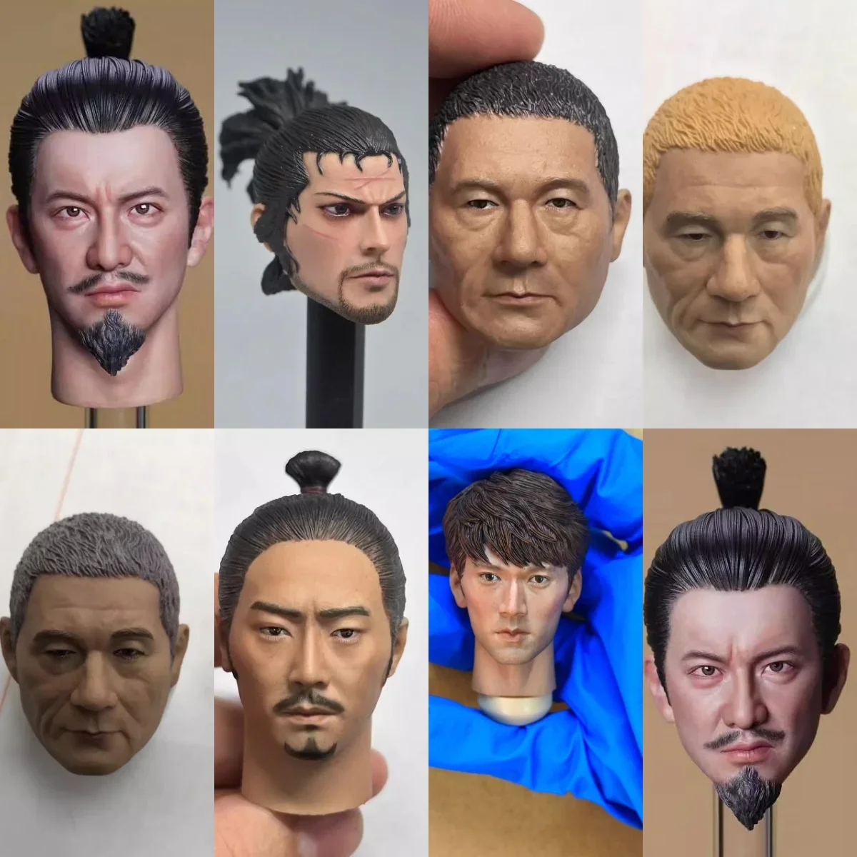 

1/6 scale Japan Yakuza Takeshi Kitano Head Sculpt samurai Oda Nobunaga Head Carving Model for 12in action figure toys Gift