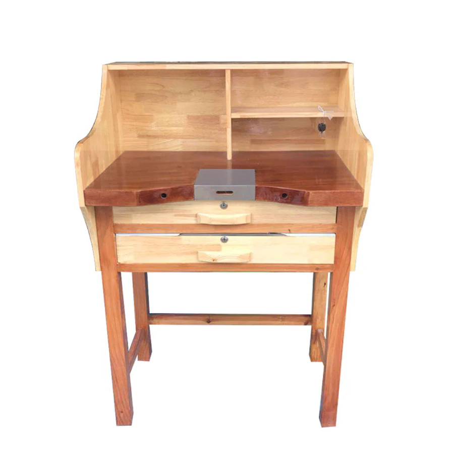 

Kinway Ювелирные верстаки из цельного дерева Ювелирные станки Ювелирная скамейка из цельного дерева Ювелирная скамейка Верстак Станция с выдвижным ящиком для хранения