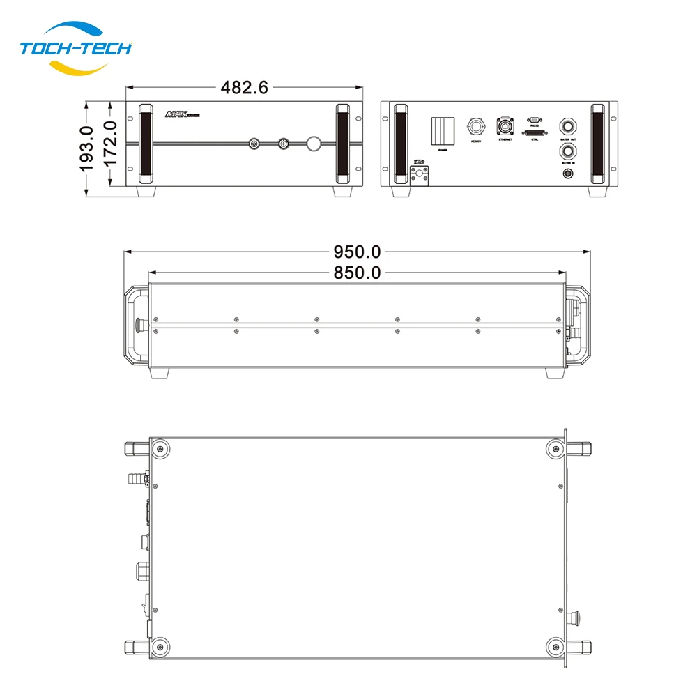 Tochtech MFSC 1000W-1500W  Single Module CW Fiber Laser for Cutting MAX Fiber Laser Source