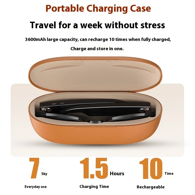 2026 Hot sale M02 Smart AI Glasses Charging Cabin Dual-core Architecture Patent Design Comfortable Wearing 4K HD Photography